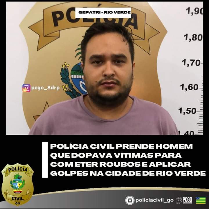 Jornal Somos Foragido Preso Em Rio Verde Dopava V Timas Para Cometer