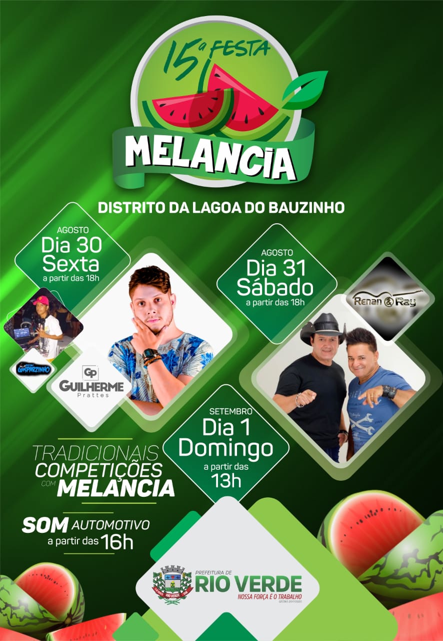 Confira as atrações da Festa da Melancia 