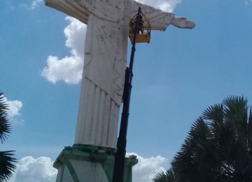 Cristo Redentor de Rio Verde passa por restauração