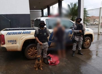 Batalhão Rural flagra homem abandonando cachorro e detém por crime de maus tratos