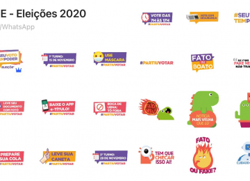 TSE e WhatsApp lançam juntos pacote de figurinhas sobre eleições 2020