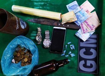 GCM prende jovem que traficava drogas em uma Bebidas Geladas na Vila Borges