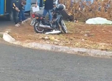 Vídeo mostra momento que ônibus atropela motociclista que morreu no Céu Azul em Rio Verde