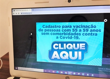 Rio-verdense de 59 a 55 anos já pode cadastrar para garantir 1ª dose da vacina contra Covid
