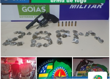 Polícia apreende drogas e arma de fogo no bairro Promissão em Rio Verde