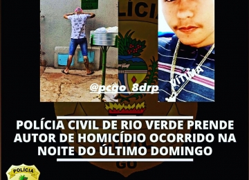 Civil prende autor de homicídio ocorrido domingo em Rio Verde