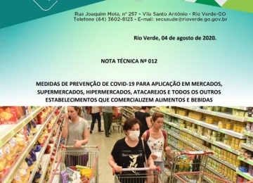 Estabelecimentos de venda de alimentos e bebidas podem funcionar entre 6 e 22 horas em Rio Verde