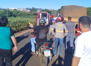 Acidente envolvendo motociclista e caminhão é registrado na BR-060 em Rio Verde