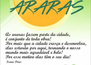 Dia das Araras será comemorado nesta sexta-feira (13) em Rio Verde