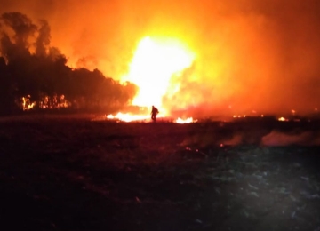 Após 4 horas de trabalho, bombeiros apagam 2º incêndio do dia em Rio Verde