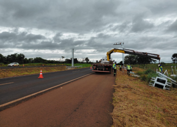 BR-060 será totalmente interditada em Acreúna para instalação de pórticos de pedágio