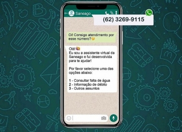 Saneago estreia atendimento ao cliente via WhatsApp