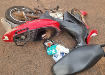 Caminhão perde freio e provoca acidente com motociclista no setor Pauzanes, em Rio Verde