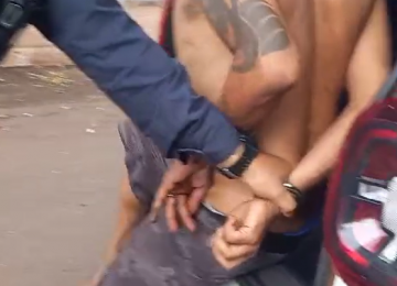 Homem é detido após arrombar portão de casa e agredir esposa no Jardim América