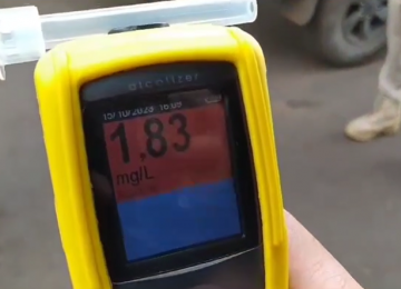Colombiano trafegando na BR-060 bate recorde de embriaguez em teste de bafômetro