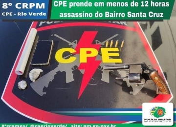 CPE prende autor de homicídio no Bairro Santa Cruz de Rio Verde