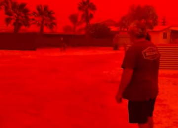 Ciclone deixa paisagem da Austrália em tons de vermelho; confira