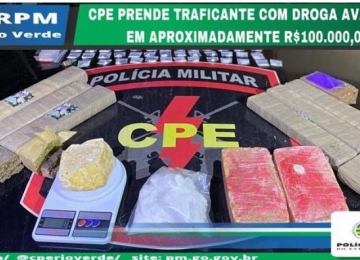 CPE prende traficante em Rio Verde com drogas avaliadas em 100 mil reais