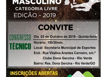 Estão abertas as inscrições para o Campeonato Rio-verdense de Futsal 2019