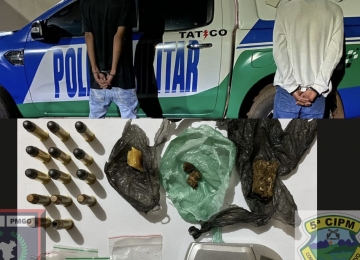Polícia Militar de Acreúna prende irmãos em flagrante por tráfico de drogas e corrupção de menor