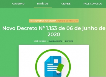 Rio Verde publica novo decreto de Calamidade Pública e Emergência em Saúde 