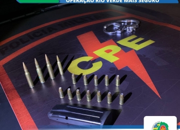 Denúncia ajuda CPE a encontrar casal com munições em Rio Verde