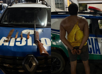 Desentendimento acaba em vias de fato e apreensão de carabina e facas em Santo Antônio da Barra