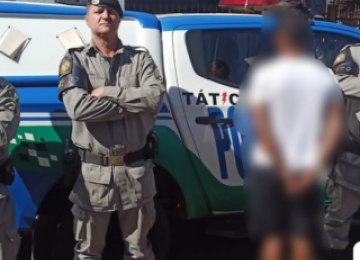 Tático apreende foragido, em abordagem no Jardim Presidente em Rio Verde