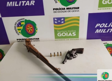Duas armas e munições são apreendidas com indivíduo que ameaçou mãe e filhos em Rio Verde