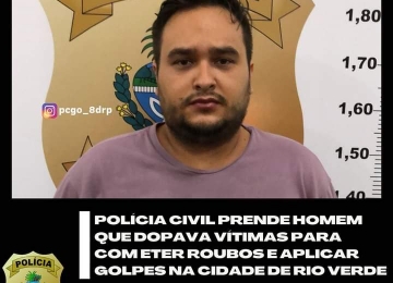 Foragido preso em Rio Verde dopava vítimas para cometer roubos e golpes
