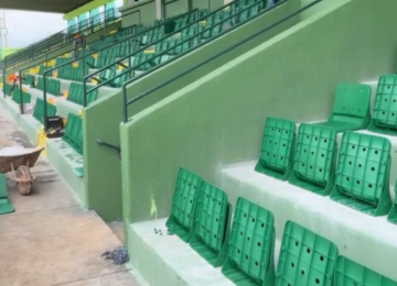 Estádio Mozart Veloso passa por últimos ajustes para receber jogos do Rio Verde no Goianão 2025