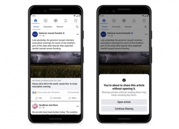 Facebook anuncia ferramenta que alerta usuário ao tentar compartilhar notícia sem abrir o link antes