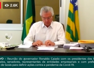 Caiado pede apoio para lockdown de 14 dias em Goiás e avisa que cada prefeito vai responder pelo caos