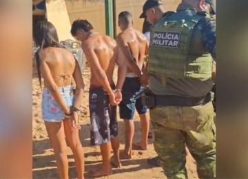 Polícia Militar Ambiental prende trio por tráfico de drogas em praia de Aruanã