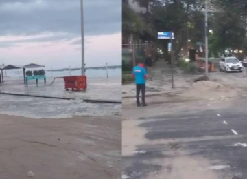 Ressaca avança no Rio após alerta da Marinha: ruas bloqueadas e ciclovia interditada