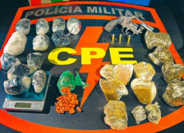 CPE de Rio Verde prende mulher por tráfico de drogas e apreende arma usada em tentativa de homicídio