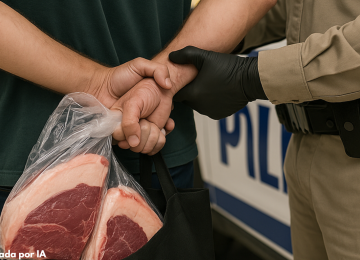 Polícia Militar prende homem por furto de picanhas em supermercado no centro de Rio Verde