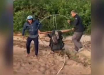 Bombeiro de folga salva piloto de parapente que caiu em mata às margens do Rio Araguaia