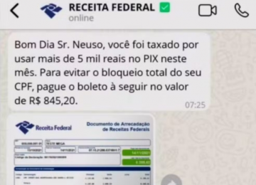 TOMEM CUIDADO COM O GOLPE DO PIX DA RECEITA FEDERAL 