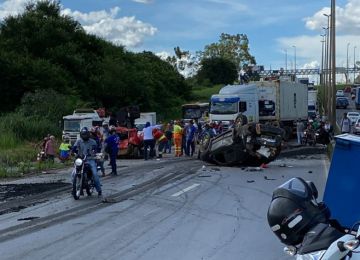 Grave acidente na BR-153 entre Goiânia e Hidrolândia