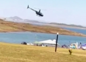 Helicóptero cai e mata três no Lago das Brisas 