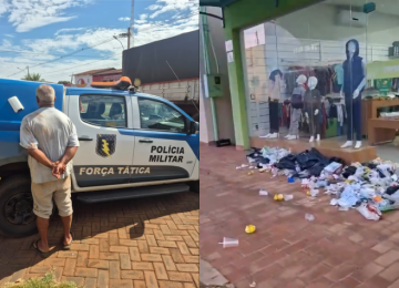 Homem é identificado após danificar lixeiras e causar perturbação do sossego em Santa Helena de Goiás