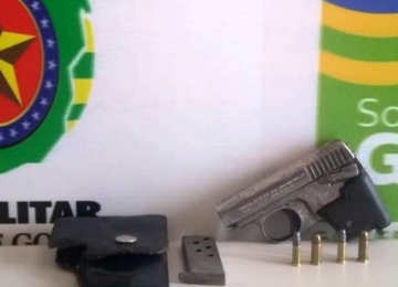 Homem é preso em flagrante no centro de Rio Verde após ameaçar ex com pistola alemã
