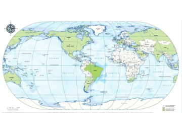 IBGE divulga novo mapa que coloca o Brasil como no centro do mundo; o que você achou?