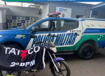 Polícia Militar apreende moto adulterada no Bairro Popular