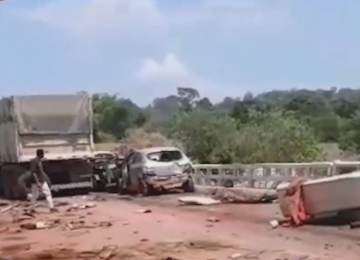Caminhão desgovernado provoca grave acidente em Anápolis