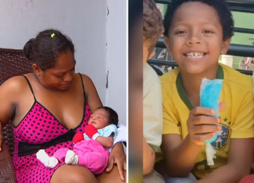 Mãe de Pedro Lucas dá à luz filha, em meio à angústia de não saber o que houve com o garoto