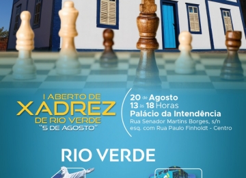 I Aberto de Xadrez de Rio Verde vai reunir 50 jogadores no Palácio da Intendência