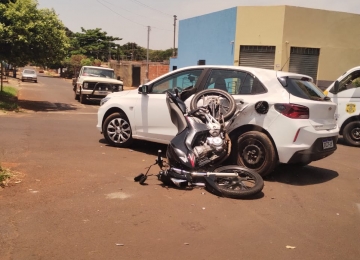Motorista é encaminhado ao UPA após acidente no Jardim das Margaridas