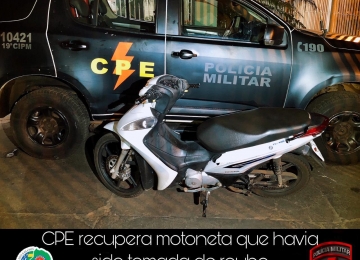 Motocicleta roubada é recuperada em Rio Verde